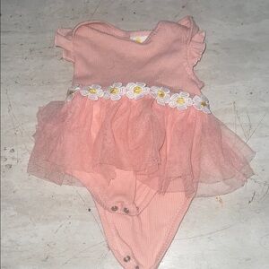 Pink Ruffled Kids One Piece